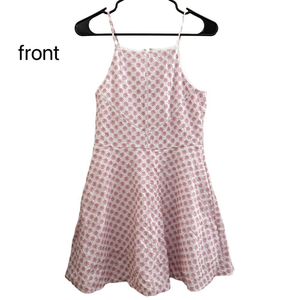 White and Pink Trixxi Embroidered Mini Dress - Picture 1 of 6